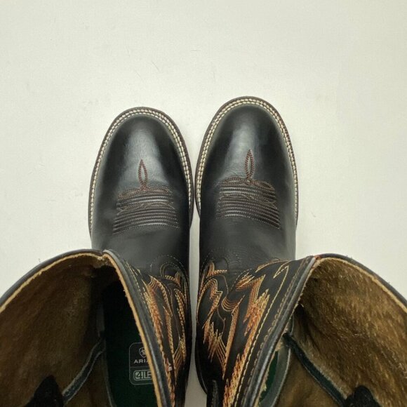 ARIAT Mens Circuit Competitor Round Toe Black Brown Detail Boots Size 9.5 - Picture 5 of 10